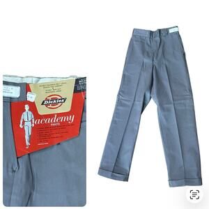 Vintage 60s Dickies Academy Pants 27x27 Gray Workwear USA NOS Deadstock -